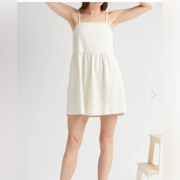 Richer Poorer Women's Cloud Weave Cotton Pocket Mini Dress Size Small - Picture 1 of 6